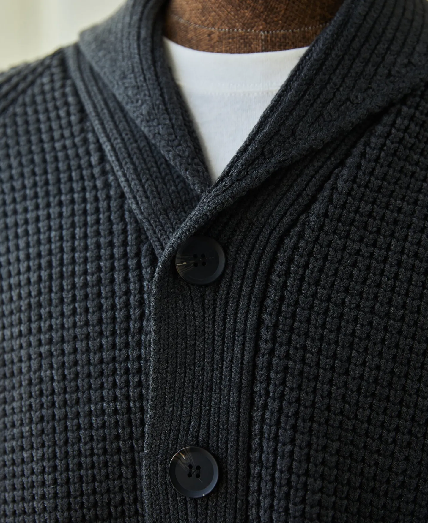 Fashion Shawl Collar Raglan Sleeve Wool Cardigan - Dark Gray Knitwear&sweaters