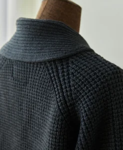 Fashion Shawl Collar Raglan Sleeve Wool Cardigan - Dark Gray Knitwear&sweaters