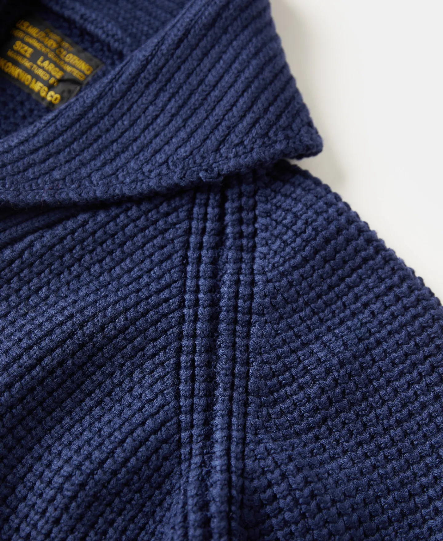 Fashion Shawl Collar Raglan Sleeve Wool Cardigan - Navy Blue Knitwear&sweaters