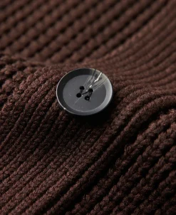 Online Shawl Collar Raglan Sleeve Wool Cardigan - Dark Brown Knitwear&sweaters