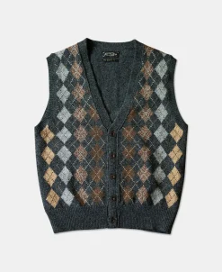 Best Shetland Wool Argyle Sweater Vest Waistcoats | Knitwear&sweaters