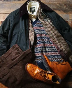 Hot Shetland Wool Fair Isle Sweater Vest - Navy Waistcoats | Knitwear&sweaters