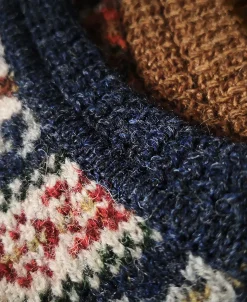 Hot Shetland Wool Fair Isle Sweater Vest - Navy Waistcoats | Knitwear&sweaters