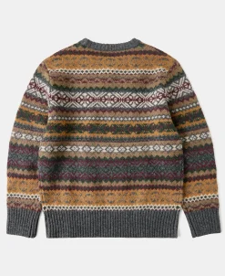 Best Shetland Wool Long Sleeve Fair Isle Sweater Knitwear&sweaters