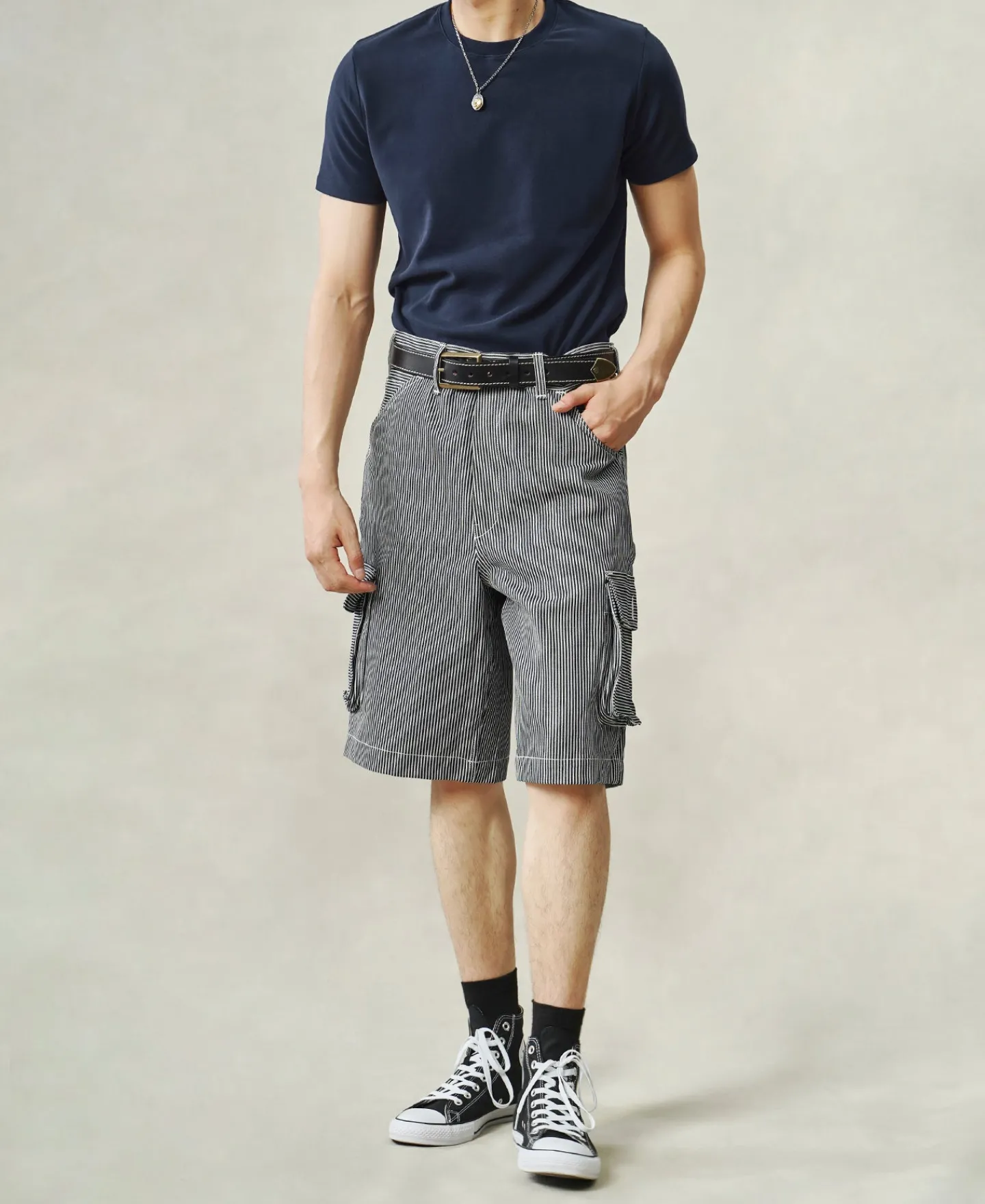 Clearance Slim Fit Crew Neck T-Shirt - Navy Short Sleeve T-Shirts | T-shirts
