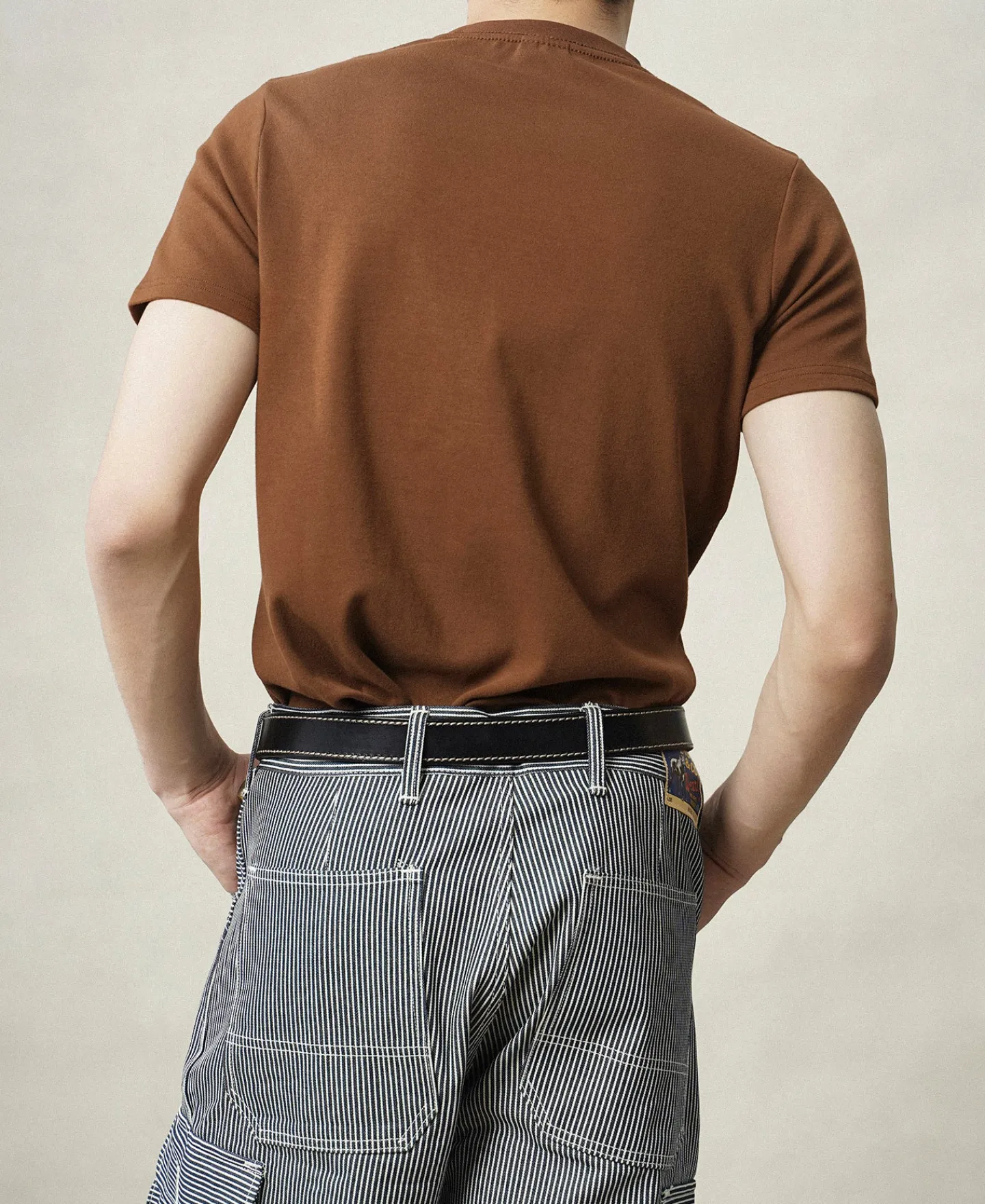 Hot Slim Fit Crew Neck T-Shirt - Rust Red Short Sleeve T-Shirts | T-shirts