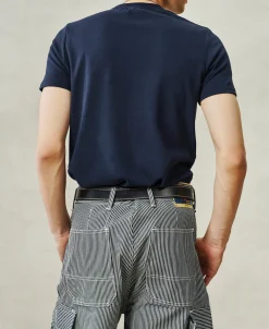 Clearance Slim Fit Crew Neck T-Shirt - Navy Short Sleeve T-Shirts | T-shirts