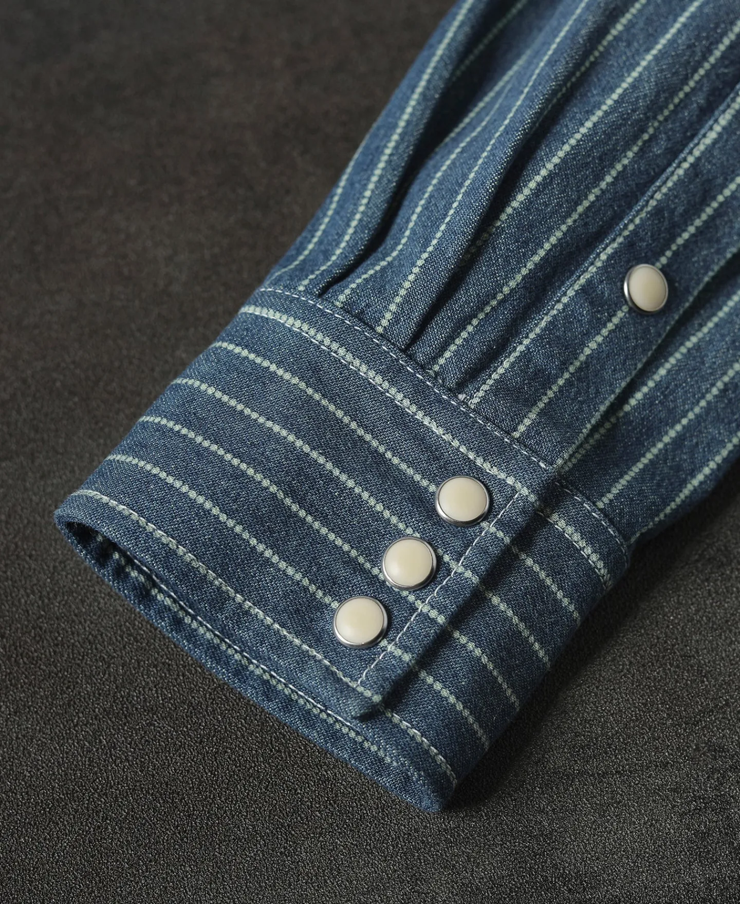 Sale Slim Fit Wabash Striped Indigo Western Shirt Long Sleeve Shirts | Shirts
