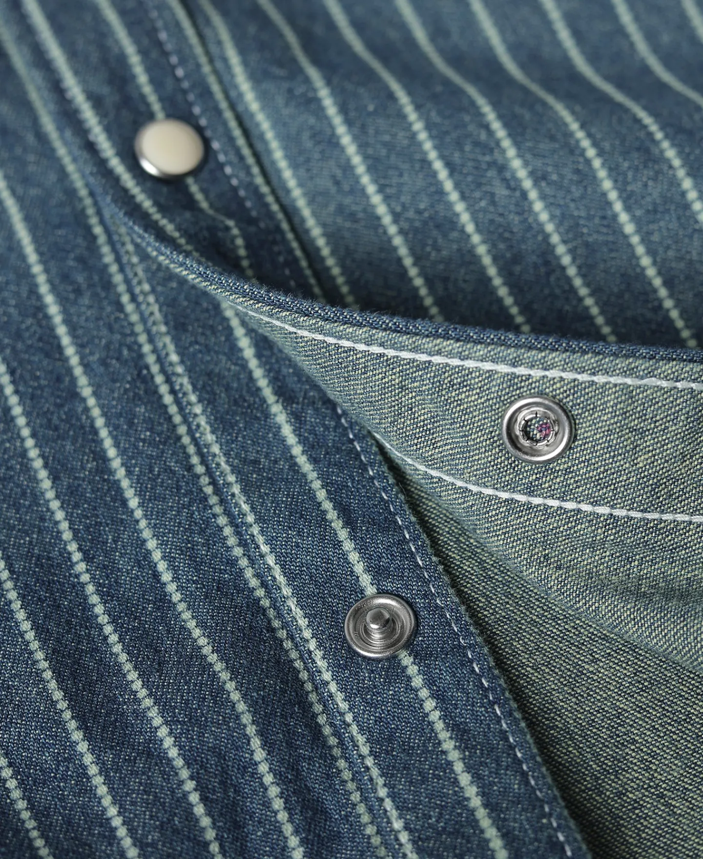 Sale Slim Fit Wabash Striped Indigo Western Shirt Long Sleeve Shirts | Shirts
