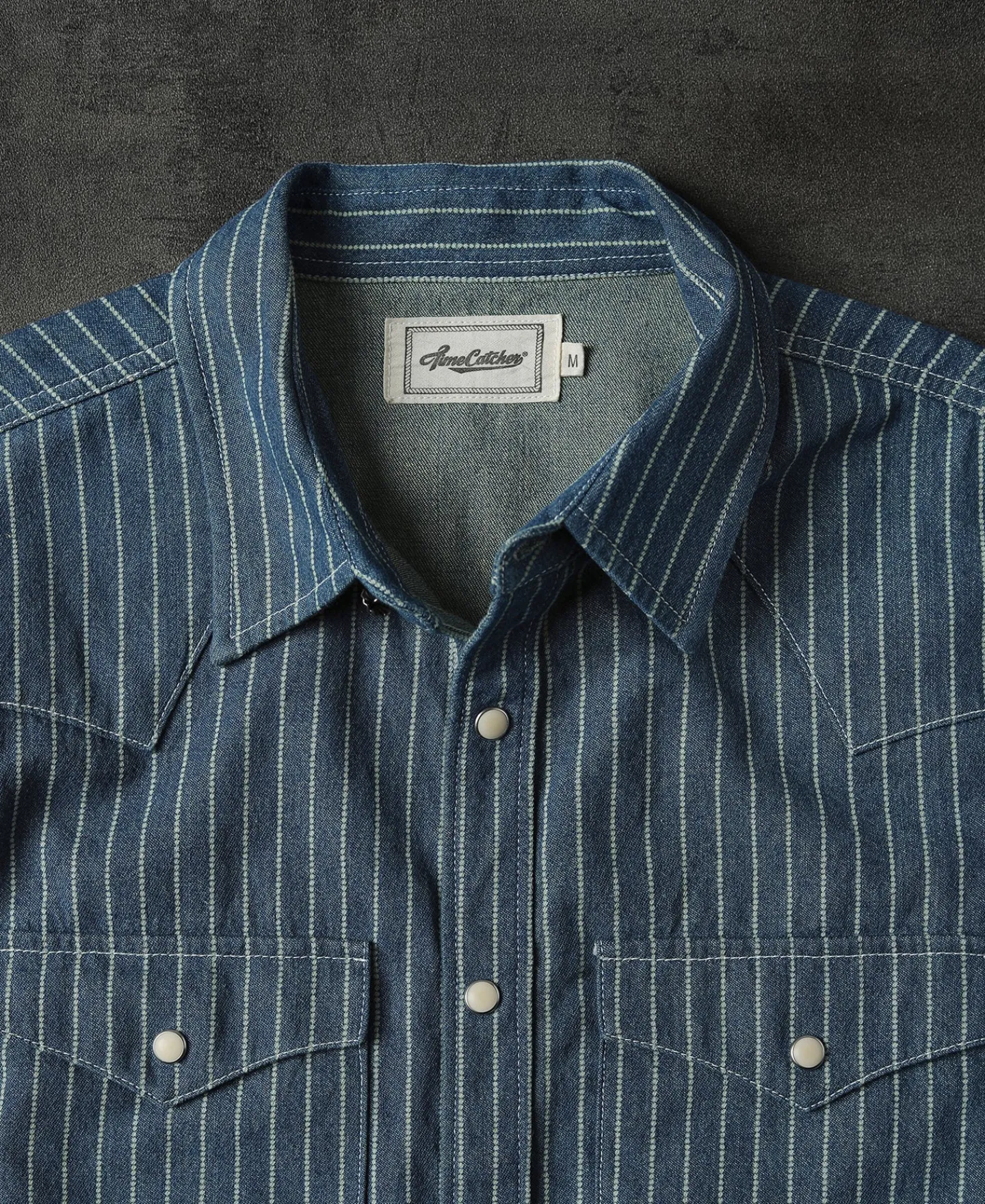 Sale Slim Fit Wabash Striped Indigo Western Shirt Long Sleeve Shirts | Shirts