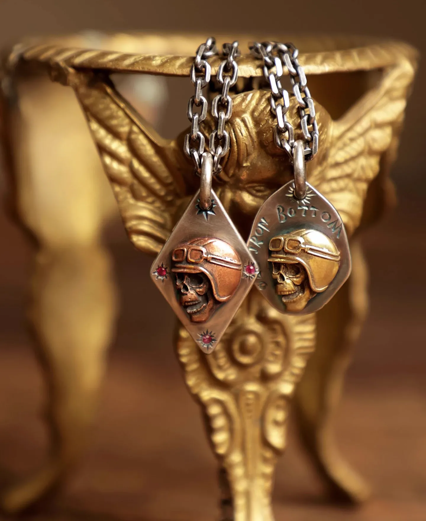 Outlet Sterling Skull Tag Necklace Necklaces&pendants