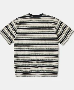 Outlet Striped Terry Comfort Dual-Pocket T-Shirt Short Sleeve T-Shirts | T-shirts