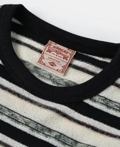 Outlet Striped Terry Comfort Dual-Pocket T-Shirt Short Sleeve T-Shirts | T-shirts