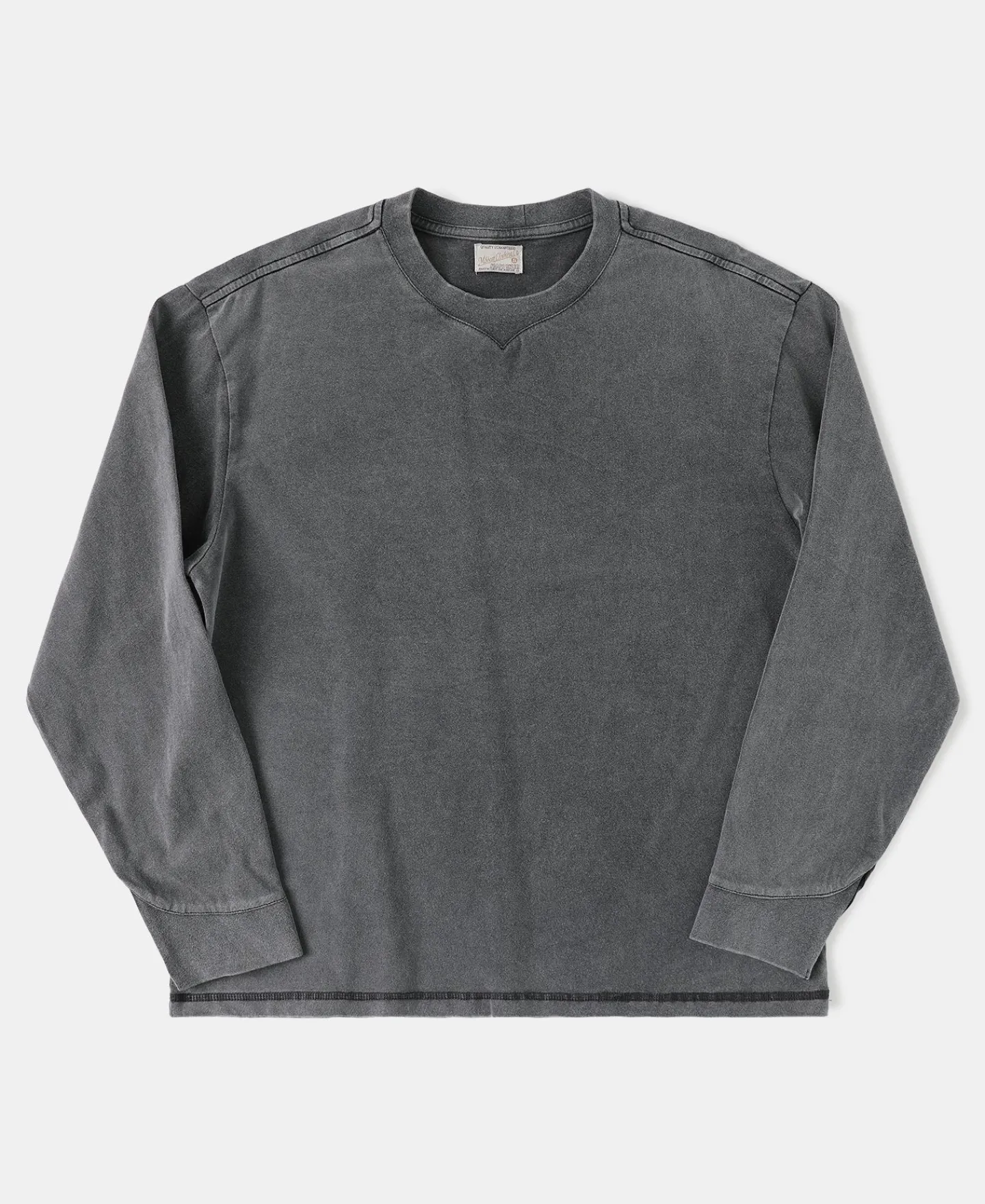 Best Suede Textured Drop Shoulder T-Shirt - Dark Gray Long Sleeve T-Shirts | T-shirts