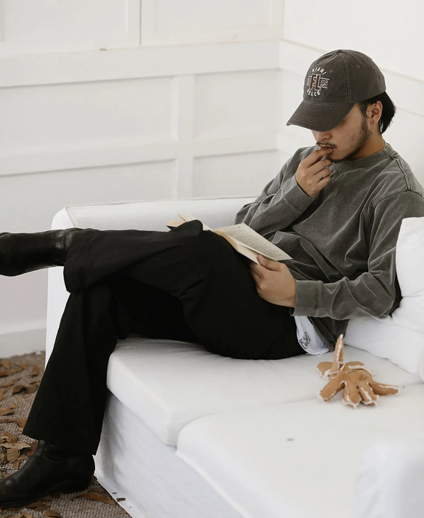 Best Suede Textured Drop Shoulder T-Shirt - Dark Gray Long Sleeve T-Shirts | T-shirts