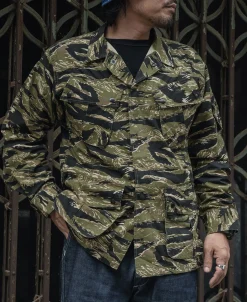 Fashion Tiger Stripe Camo Tropical Jungle Fatigue Jacket Jackets&coats