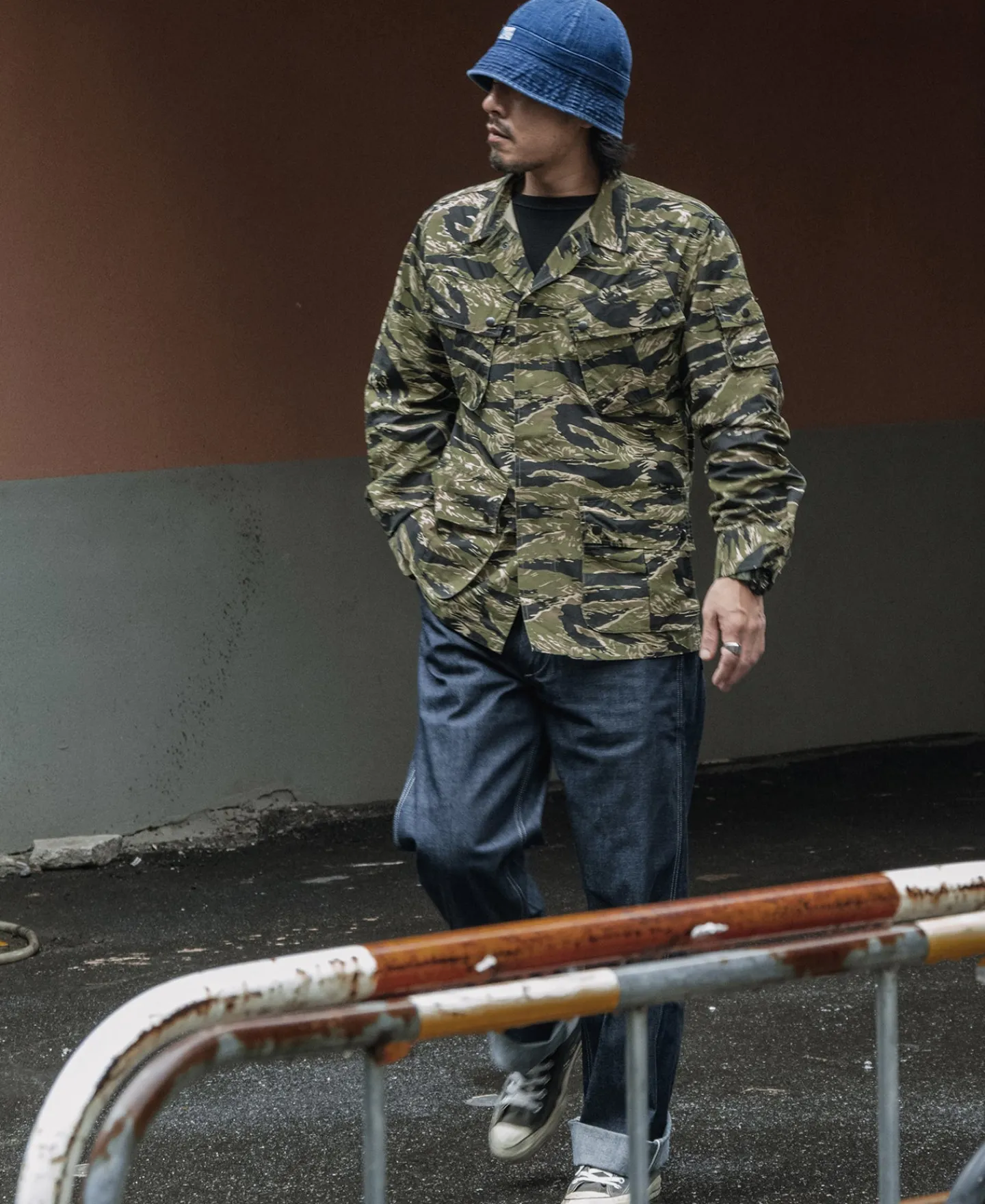 Fashion Tiger Stripe Camo Tropical Jungle Fatigue Jacket Jackets&coats