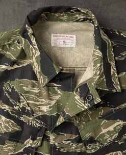 Fashion Tiger Stripe Camo Tropical Jungle Fatigue Jacket Jackets&coats