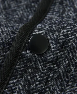Hot Tweed Herringbone V-Neck Vest - Navy Waistcoats