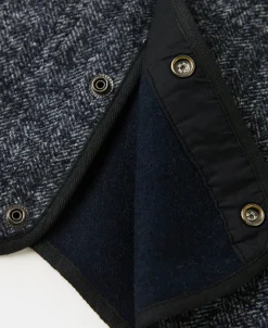 Hot Tweed Herringbone V-Neck Vest - Navy Waistcoats