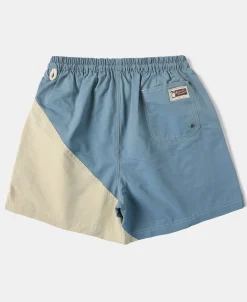 Sale Two-Tone Beach Swim Trunks - Light Blue/Apricot Shorts