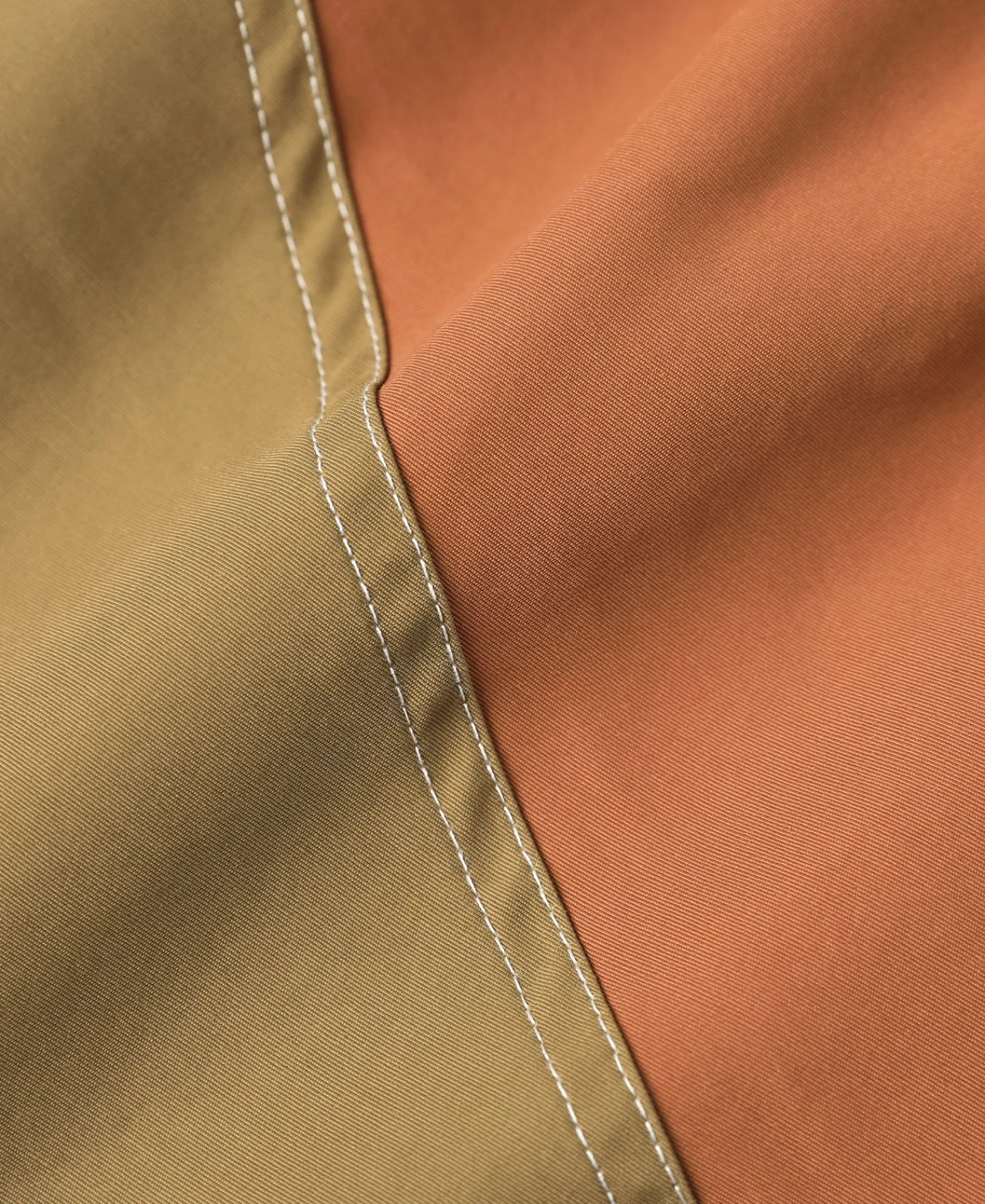 Hot Two-Tone Beach Swim Trunks - Brown/Dark Yellow Shorts