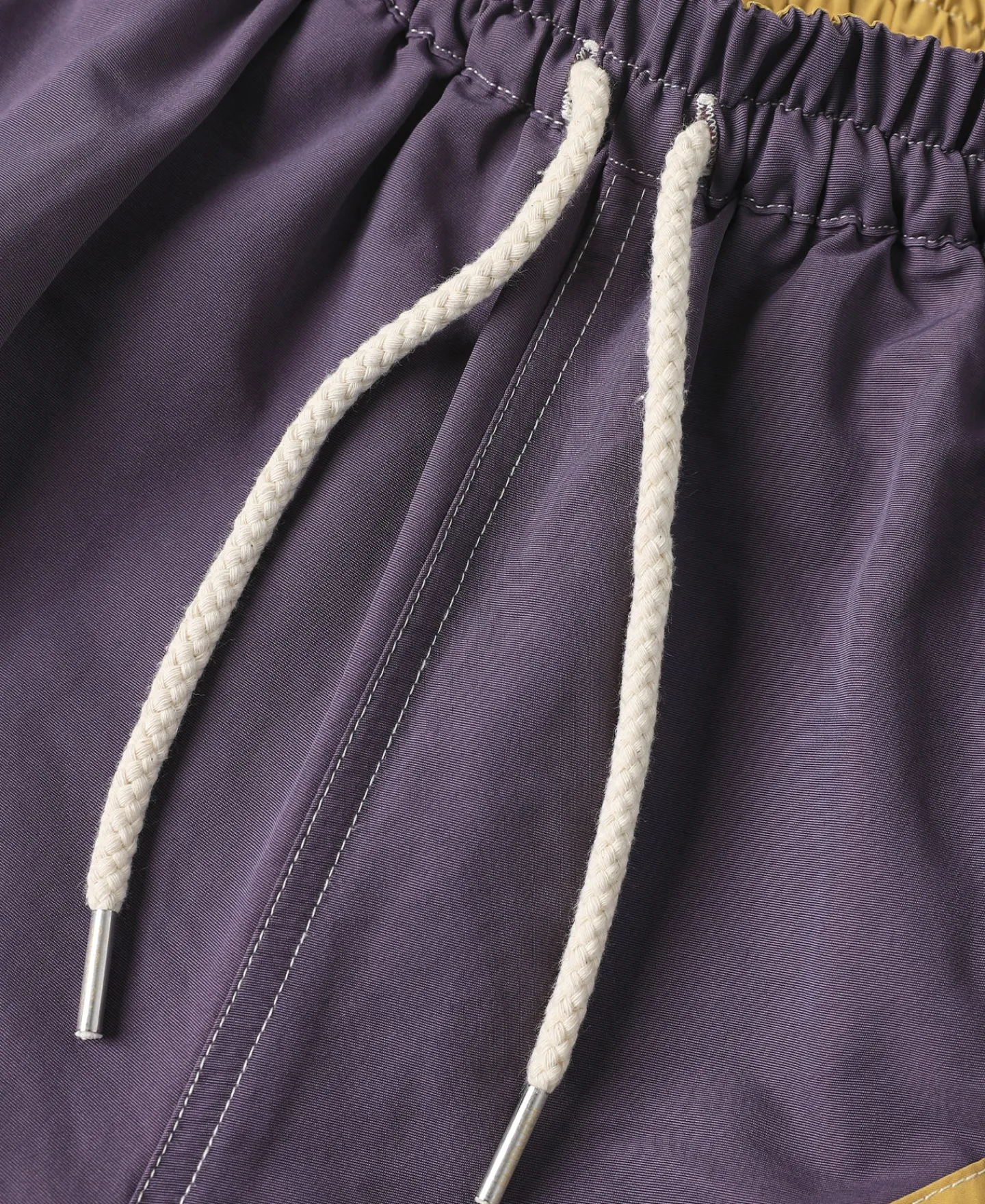 Hot Two-Tone Beach Swim Trunks - Purple/Mustard Shorts