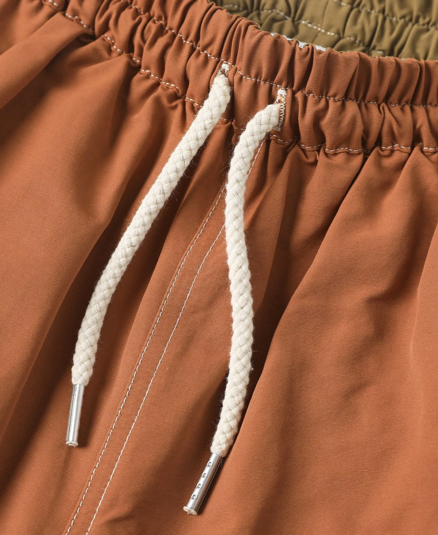 Hot Two-Tone Beach Swim Trunks - Brown/Dark Yellow Shorts