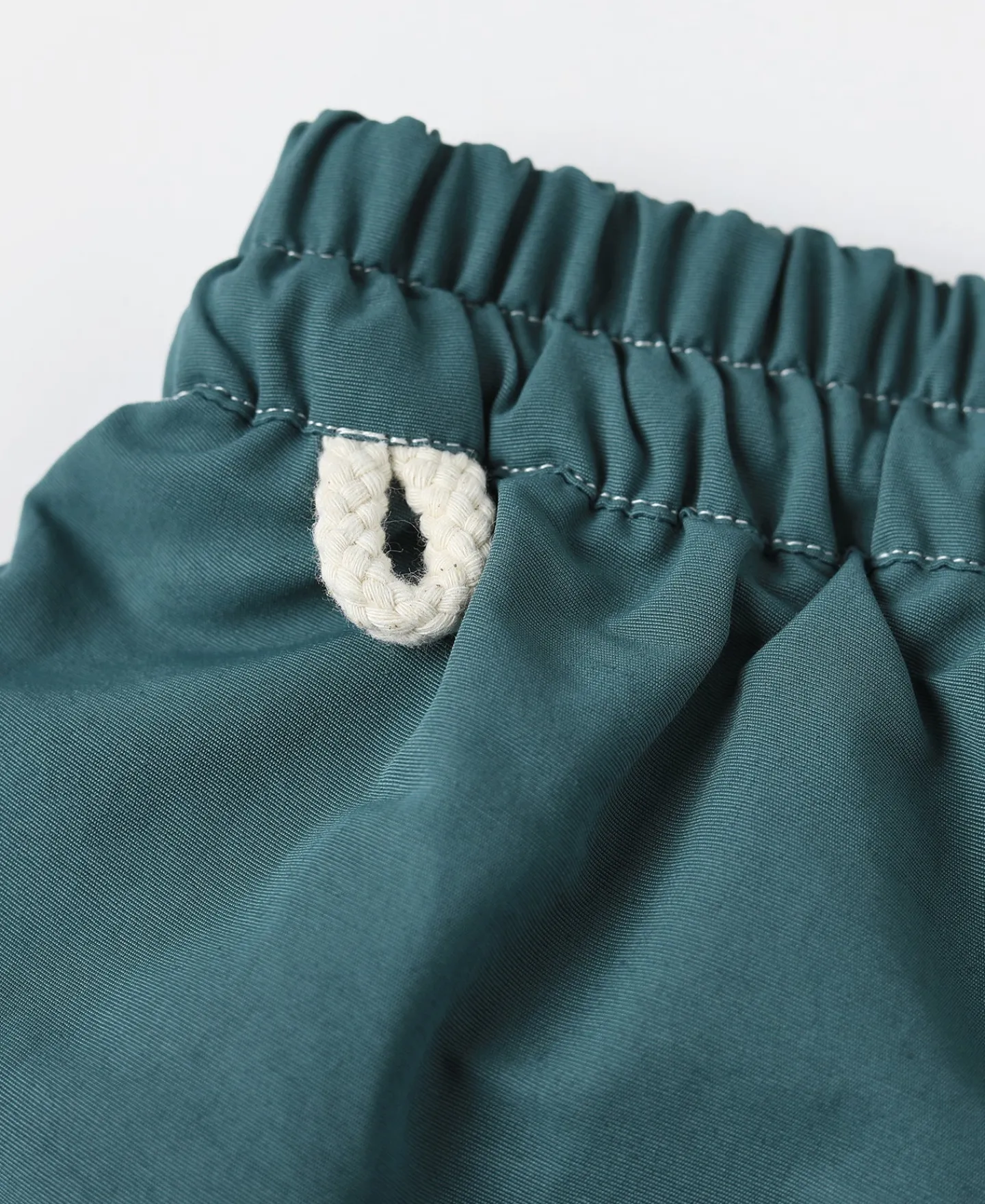Fashion Two-Tone Beach Swim Trunks - Green/Iron Blue Shorts