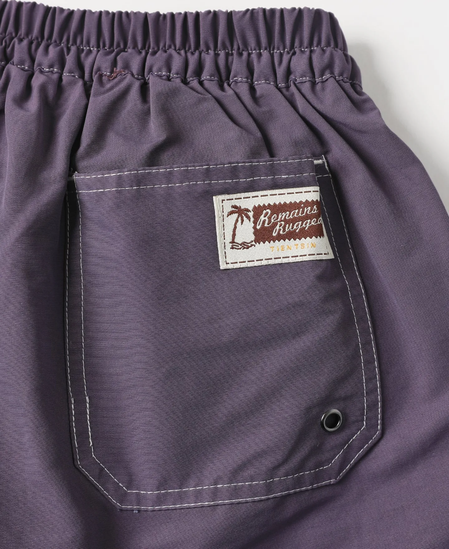 Hot Two-Tone Beach Swim Trunks - Purple/Mustard Shorts