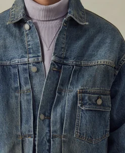 Outlet Type 1 Washed Denim Jacket - Repaired Edition Jackets&coats | Denim Jackets
