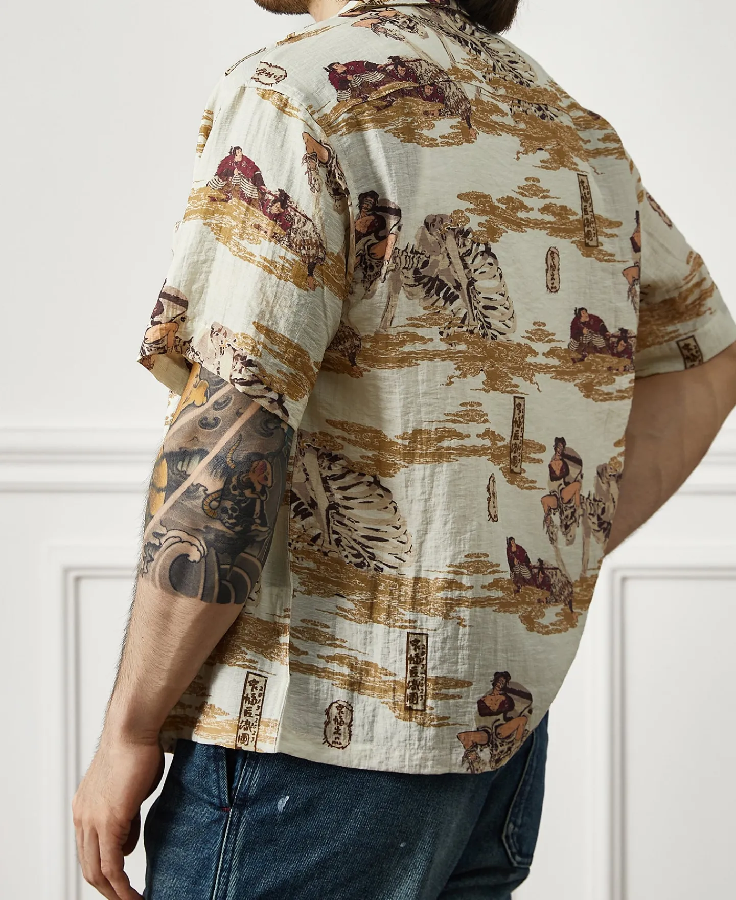 Best Ukiyo-e Bukotsu Pattern Aloha Shirt Short Sleeve Shirts | Shirts
