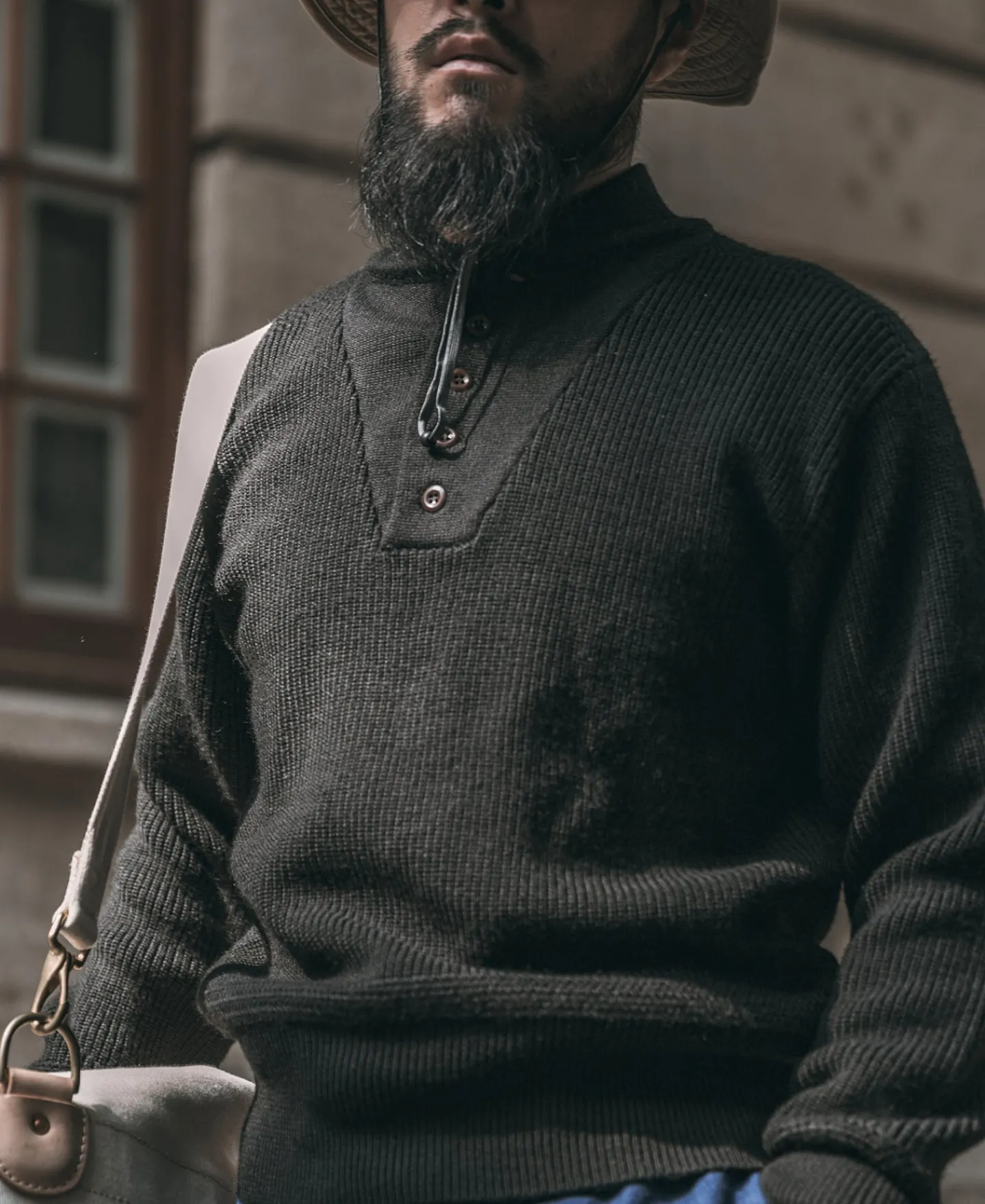 Discount US Army High Neck Wool Sweater - Black Knitwear&sweaters