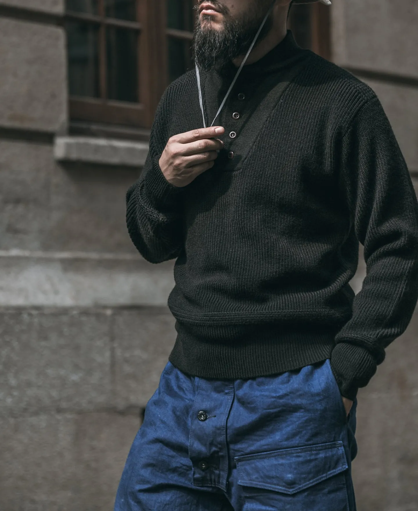 Discount US Army High Neck Wool Sweater - Black Knitwear&sweaters