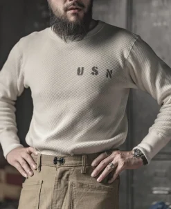 Best USN Raschel Knit Thermal Shirt Long Sleeve T-Shirts | T-shirts