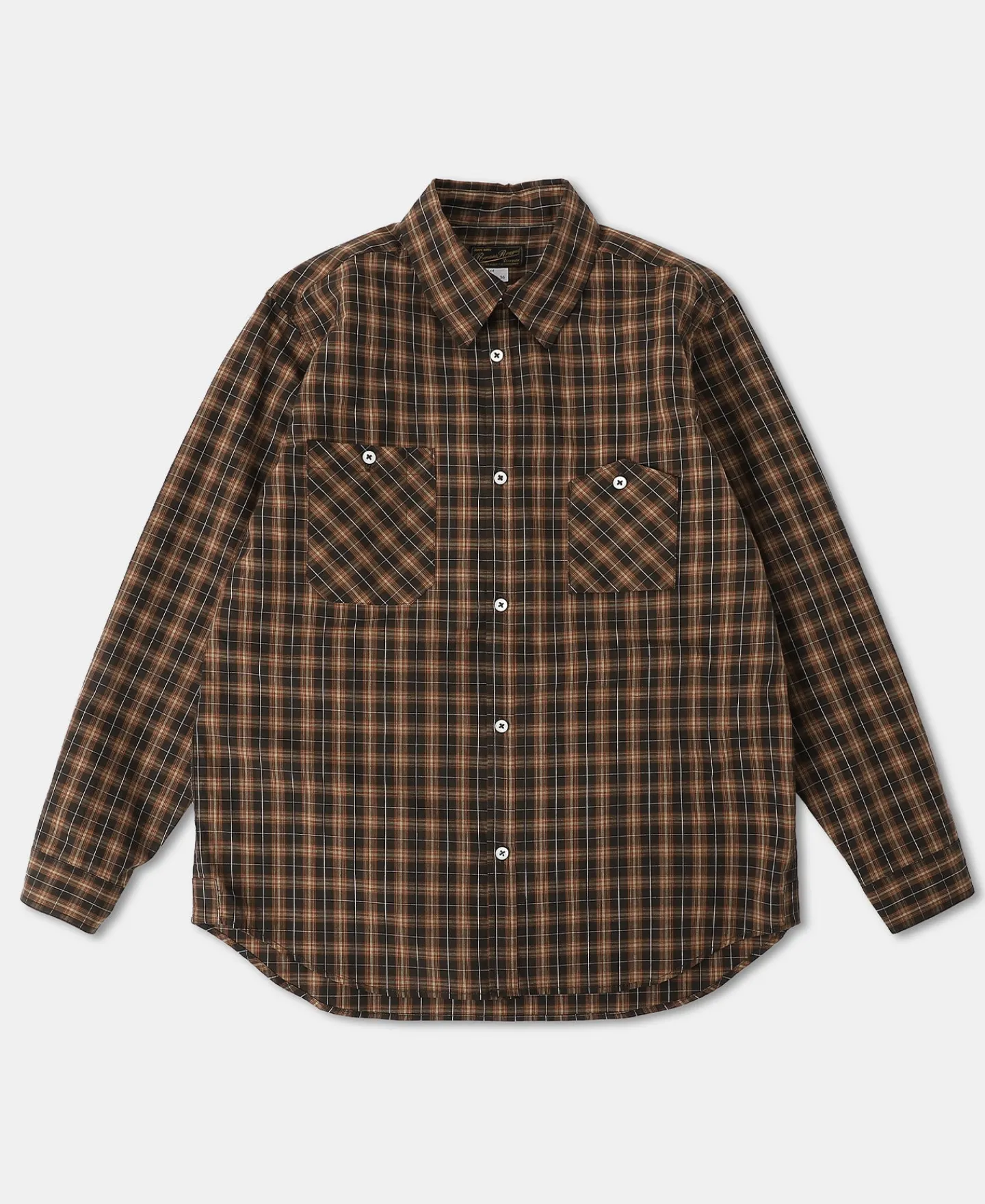 Hot 1942 Utility Plaid Workshirt - Brown Long Sleeve Shirts | Shirts