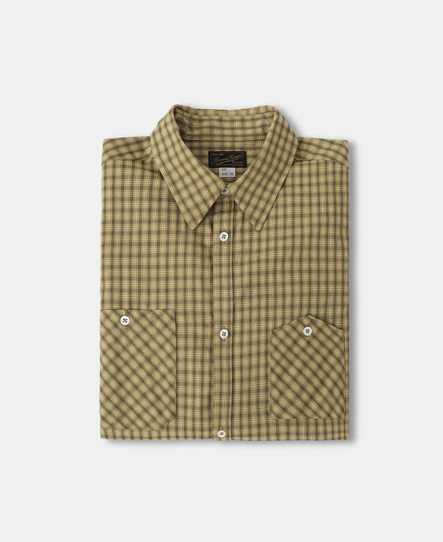 New 1942 Utility Plaid Workshirt - Yellow Long Sleeve Shirts | Shirts