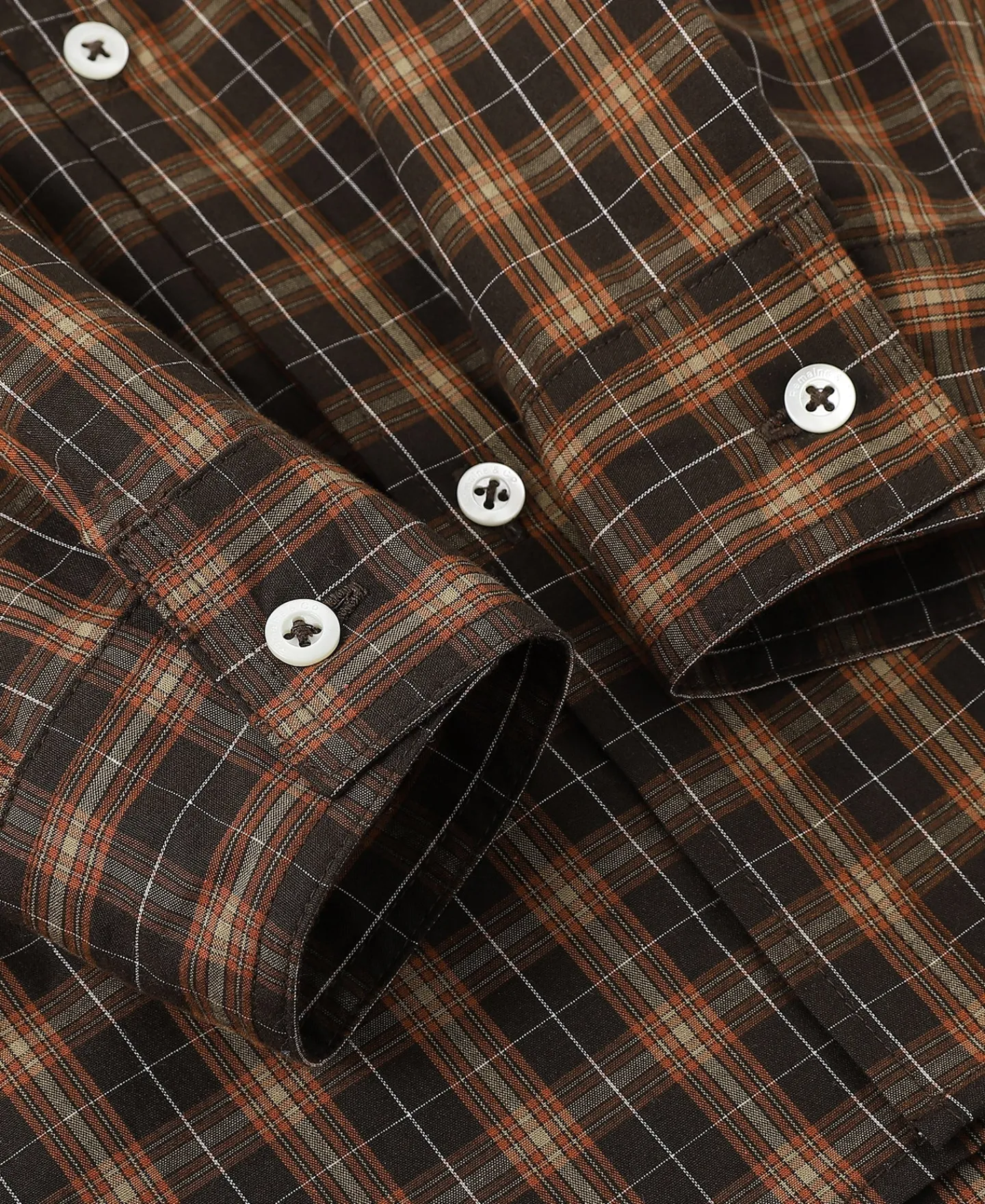 Hot 1942 Utility Plaid Workshirt - Brown Long Sleeve Shirts | Shirts