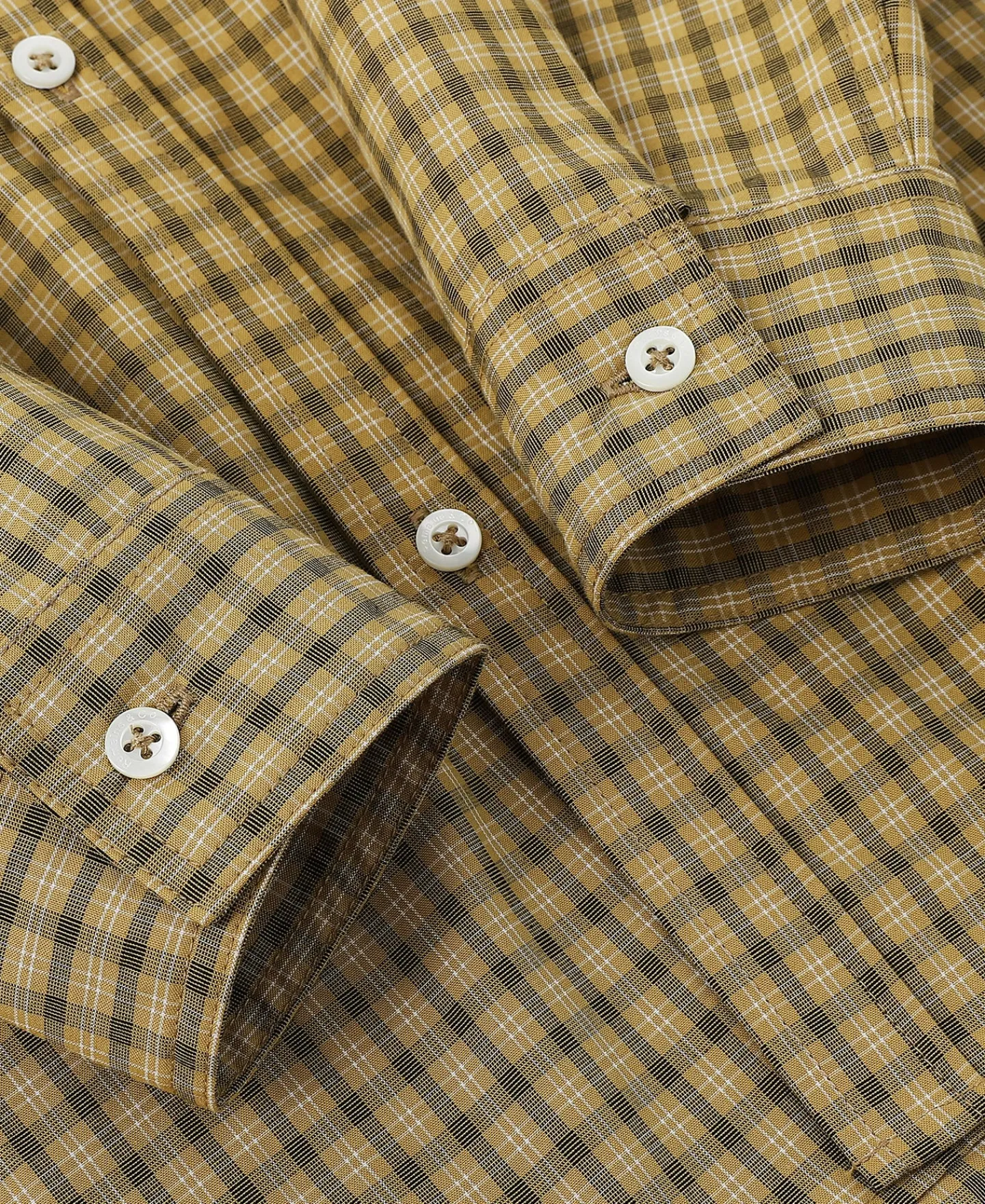 New 1942 Utility Plaid Workshirt - Yellow Long Sleeve Shirts | Shirts