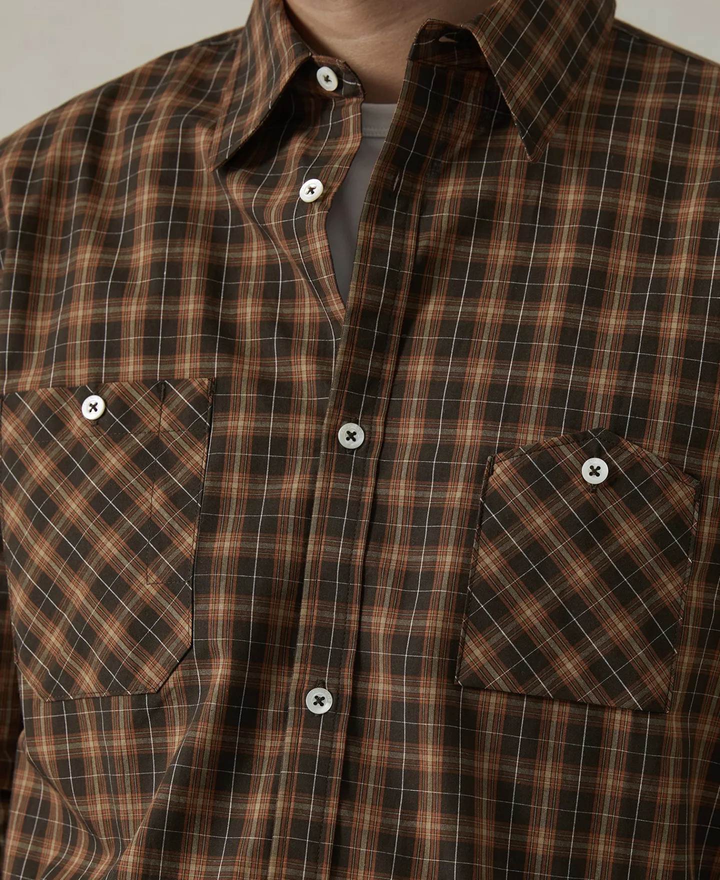 Hot 1942 Utility Plaid Workshirt - Brown Long Sleeve Shirts | Shirts