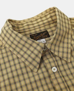 New 1942 Utility Plaid Workshirt - Yellow Long Sleeve Shirts | Shirts