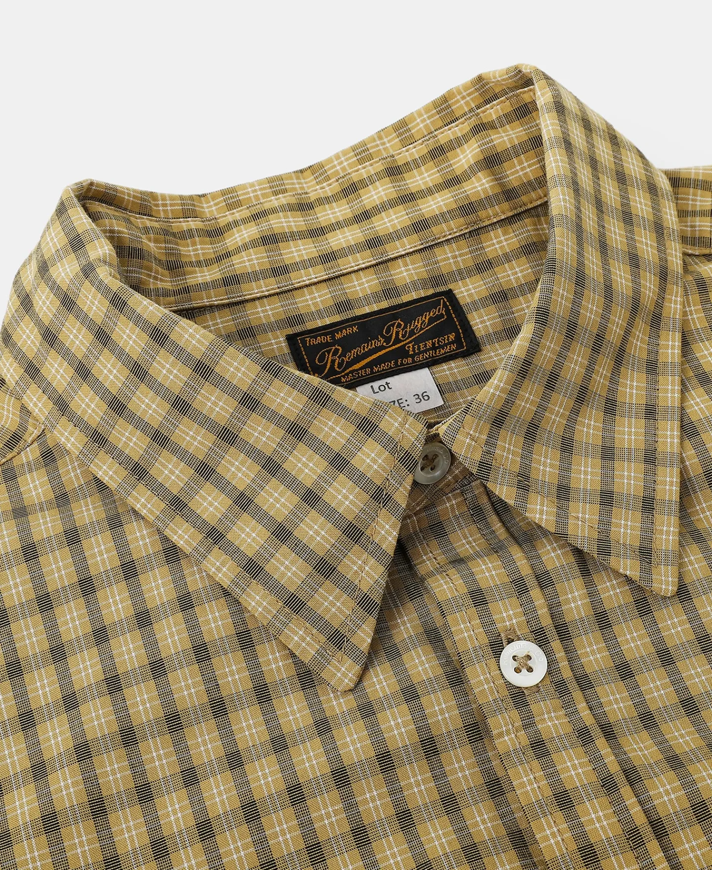 New 1942 Utility Plaid Workshirt - Yellow Long Sleeve Shirts | Shirts