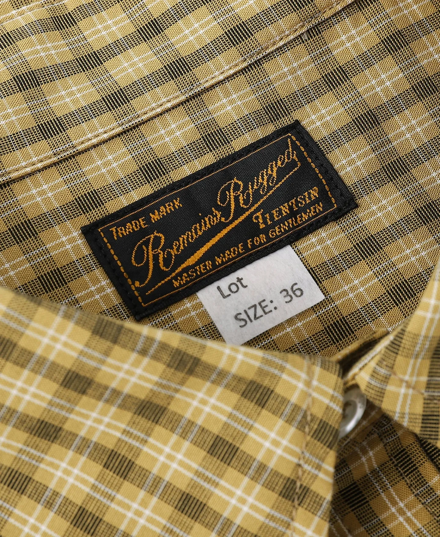 New 1942 Utility Plaid Workshirt - Yellow Long Sleeve Shirts | Shirts