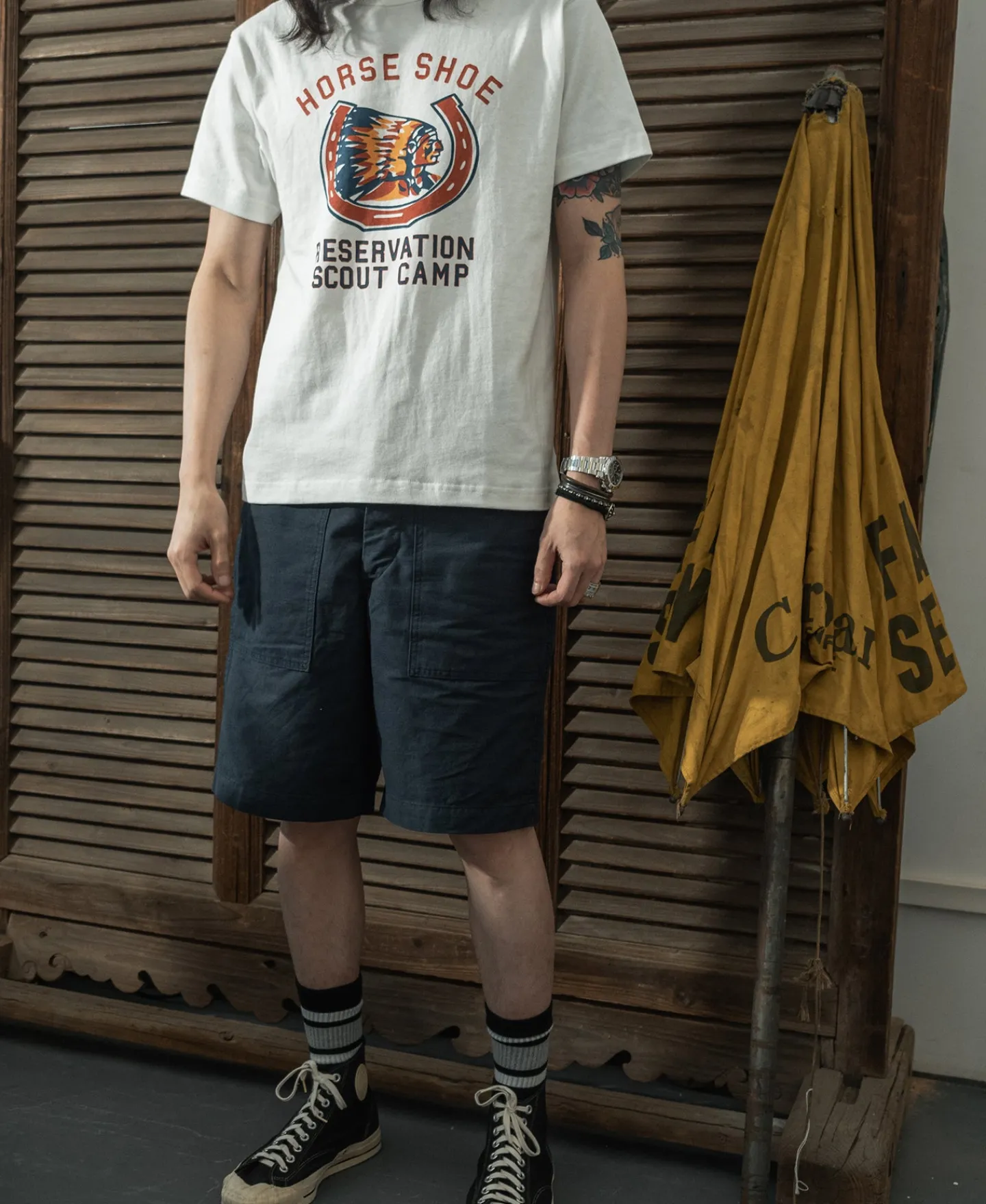 Fashion Vietnam War OG107 Fatigue Utility Shorts - Navy Shorts