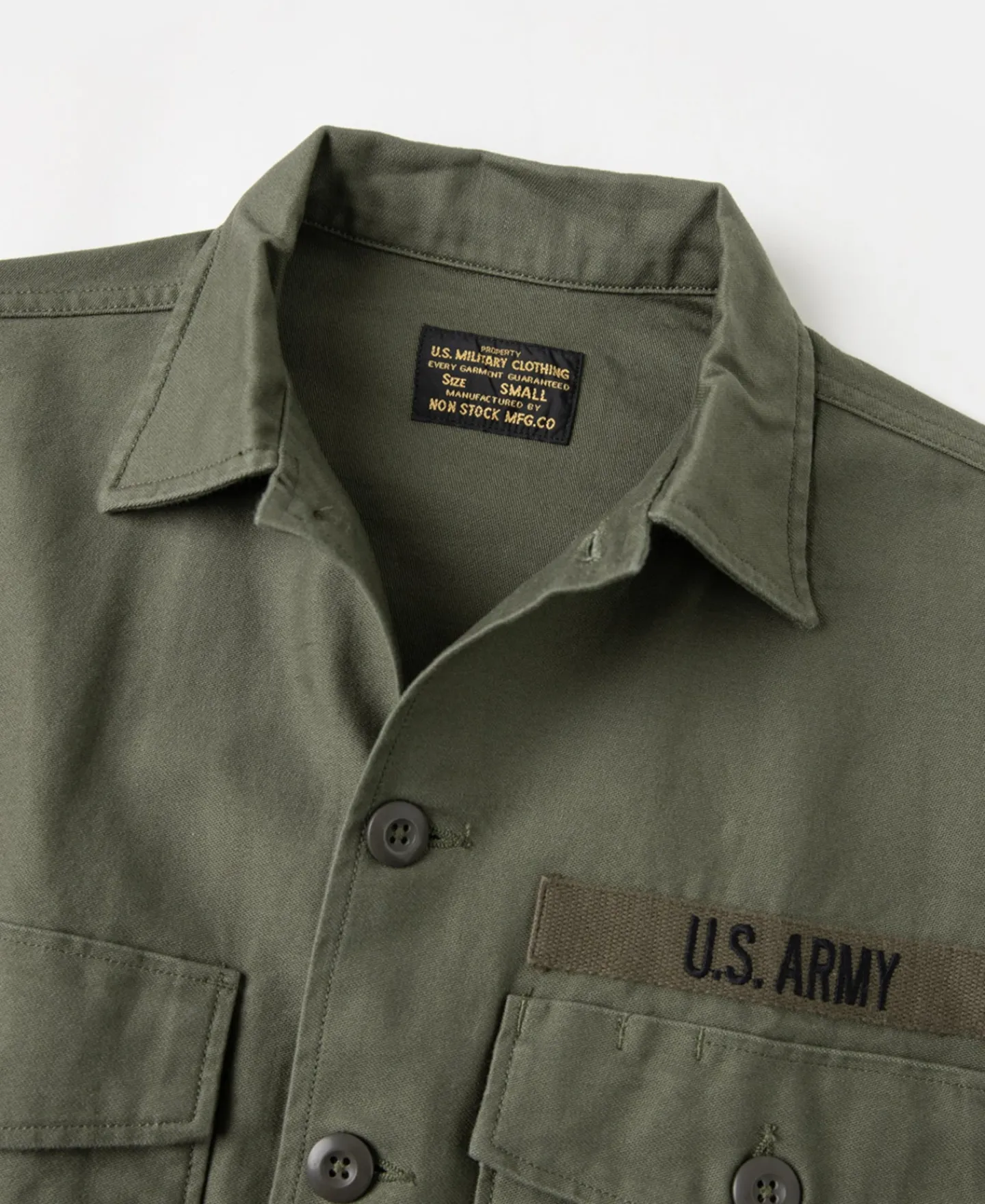Clearance Vietnam War US Army OG107 Fatigue Utility Shirt - Plain Long Sleeve Shirts | Shirts