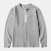 New Vintage Long Sleeve Henley Shirt - Gray Henleys | Long Sleeve T-Shirts