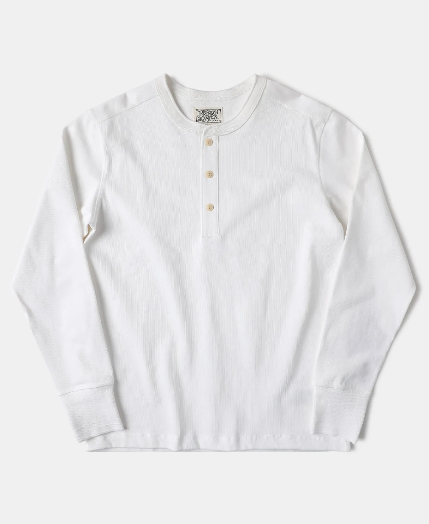 Fashion Vintage Long Sleeve Henley Shirt - White Henleys | Long Sleeve T-Shirts