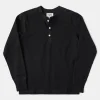 Hot Vintage Long Sleeve Henley Shirt - Black Henleys | Long Sleeve T-Shirts