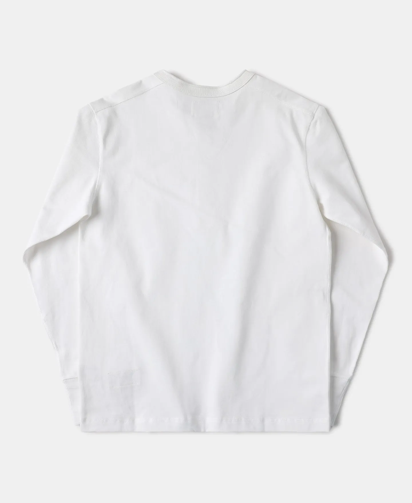 Fashion Vintage Long Sleeve Henley Shirt - White Henleys | Long Sleeve T-Shirts