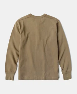 Best Vintage Long Sleeve Henley Shirt - Khaki Henleys | Long Sleeve T-Shirts